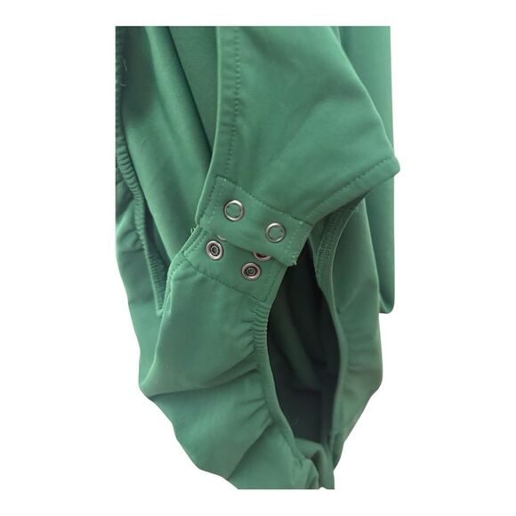 Lane Bryant Fitted Double-Layer Halter Bodysuit hunter green 26/28 - Picture 7 of 9